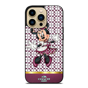 COACH NEW YORK LOGO MINNIE MOUSE DISNEY iPhone 14 Pro Max Case Cover