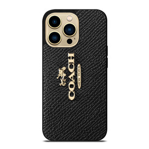 COACH NEW YORK LOGO ON BLACK WALLET iPhone 14 Pro Max Case Cover