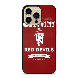 MANCHESTER UNITED FC LOGO FOOTBALL RED DEVILS iPhone 14 Pro Max Case Cover