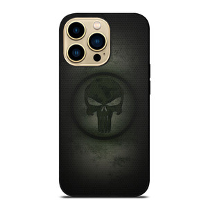 PUNISHER LOGO METAL CARBON iPhone 14 Pro Max Case Cover