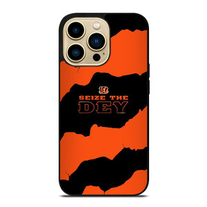 SEIZE THE DEY CINCINNATI BENGALS LOGO FOOTBALL TEAM iPhone 14 Pro Max Case Cover