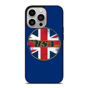 BSA MOTORCYCLE LOGO 1919 UNION JACK iPhone 14 Pro Case Cover