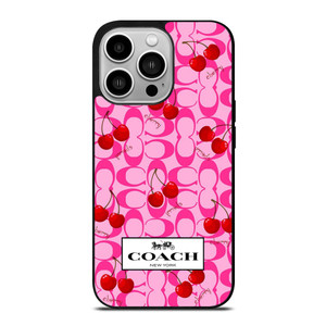 COACH NEW YORK LOGO CHERRY ICON iPhone 14 Pro Case Cover COACH NEW YORK LOGO CHERRY ICON iPhone 14 Pro Case Cover