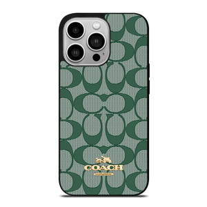 COACH NEW YORK LOGO GREEN ICONS iPhone 14 Pro Case Cover
