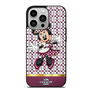 COACH NEW YORK LOGO MINNIE MOUSE DISNEY iPhone 14 Pro Case Cover