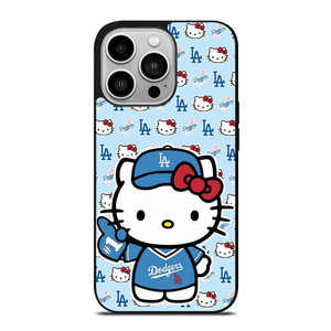 HELLO KITTY LA DODGERS LOS ANGELES BASEBALL iPhone 14 Pro Case Cover