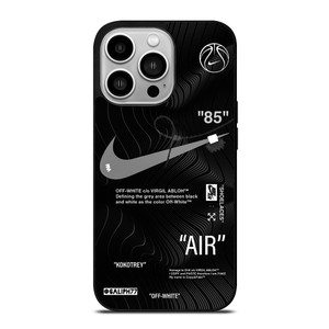 OFF-WHITE NIKE AIR JORDAN BLACK iPhone 14 Pro Case Cover