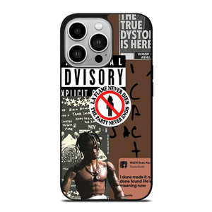 TRAVIS SCOTT RAPPER PARENTAL ADVISORY iPhone 14 Pro Case Cover TRAVIS SCOTT RAPPER PARENTAL ADVISORY iPhone 14 Pro Case Cover