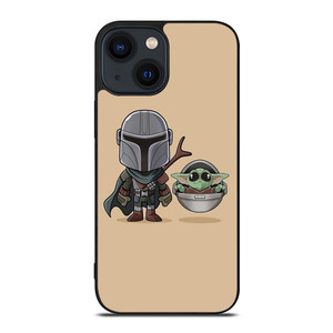 BABY YODA AND MANDALORIAN STAR WARS CUTE iPhone 14 Plus Case Cover