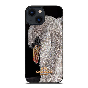 COACH NEW YORK LOGO DIAMOND SWAN iPhone 14 Plus Case Cover