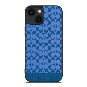COACH NEW YORK LOGO PATTERN BLUE EMBLEM iPhone 14 Plus Case Cover COACH NEW YORK LOGO PATTERN BLUE EMBLEM iPhone 14 Plus Case Cover
