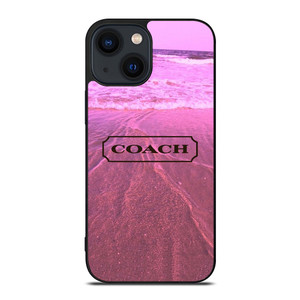 COACH NEW YORK LOGO PINK BEACH iPhone 14 Plus Case Cover