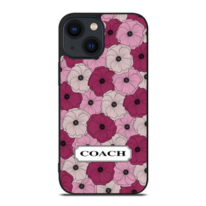 COACH NEW YORK LOGO PURPLE FLOWER iPhone 14 Plus Case Cover