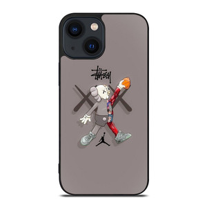 KAWS AIR JORDAN STUSSY iPhone 14 Plus Case Cover KAWS AIR JORDAN STUSSY iPhone 14 Plus Case Cover
