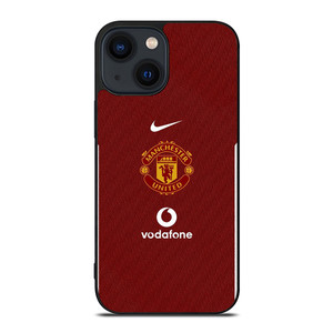 MANCHESTER UNITED FC LOGO FOOTBALL VODAFONE JERSEY iPhone 14 Plus Case Cover