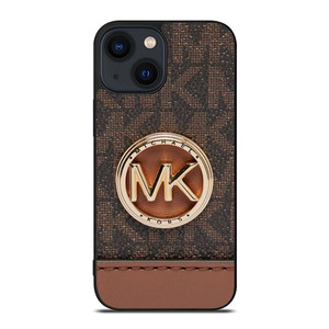 MICHAEL KORS LOGO MK WALLET BROWN iPhone 14 Plus Case Cover
