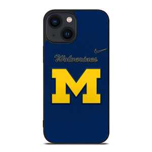 MICHIGAN WOLVERINES LOGO NIKE UNIVERSITY FOOTBALL iPhone 14 Plus Case Cover