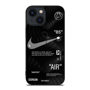 OFF-WHITE NIKE AIR JORDAN BLACK iPhone 14 Plus Case Cover