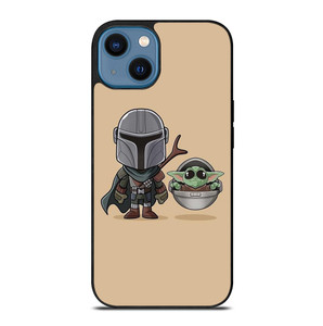 BABY YODA AND MANDALORIAN STAR WARS CUTE iPhone 14 Case Cover