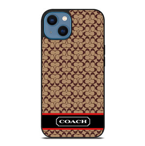 COACH NEW YORK BROWNLOGO PATTERN iPhone 14 Case Cover