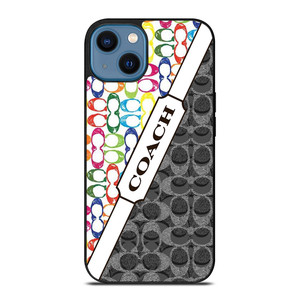 COACH NEW YORK LOGO COLORFULL BLACK ICON iPhone 14 Case Cover