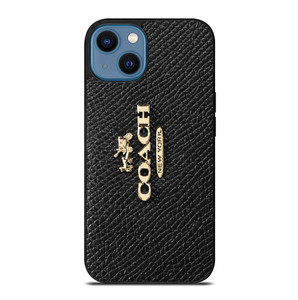 COACH NEW YORK LOGO ON BLACK WALLET iPhone 14 Case Cover