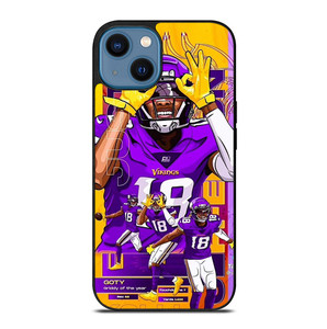 JUSTIN JEFFERSON MINNESOTA VIKINGS NFL iPhone 14 Case Cover JUSTIN JEFFERSON MINNESOTA VIKINGS NFL iPhone 14 Case Cover