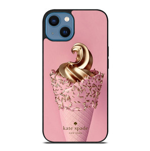 KATE SPADE NEW YORK LOGO GOLDEN ICE CREAM iPhone 14 Case Cover