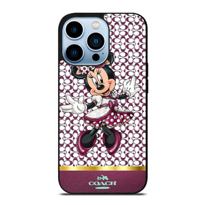 COACH NEW YORK LOGO MINNIE MOUSE DISNEY iPhone 13 Pro Max Case Cover