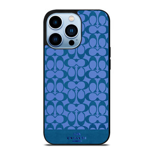 COACH NEW YORK LOGO PATTERN BLUE EMBLEM iPhone 13 Pro Max Case Cover
