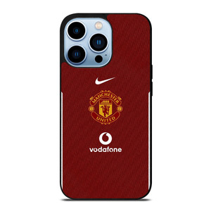 MANCHESTER UNITED FC LOGO FOOTBALL VODAFONE JERSEY iPhone 13 Pro Max Case Cover