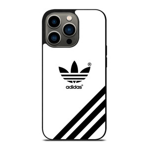 ADIDAS LOGO WHITE CLASSIC STRIPES iPhone 13 Pro Case Cover
