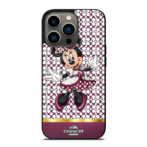 COACH NEW YORK LOGO MINNIE MOUSE DISNEY iPhone 13 Pro Case Cover
