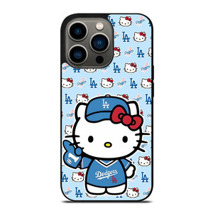 HELLO KITTY LA DODGERS LOS ANGELES BASEBALL iPhone 13 Pro Case Cover