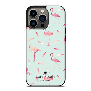 KATE SPADE NEW YORK LOGO FLAMINGOS iPhone 13 Pro Case Cover