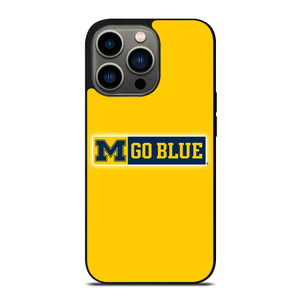 MICHIGAN WOLVERINES GO BLUE UNIVERSITY FOOTBALL LOGO iPhone 13 Pro Case Cover