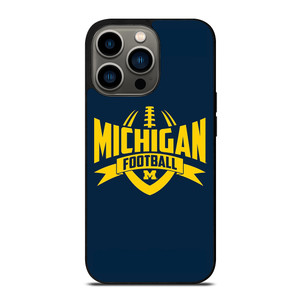 MICHIGAN WOLVERINES LOGO UNIVERSITY FOOTBALL ICON iPhone 13 Pro Case Cover