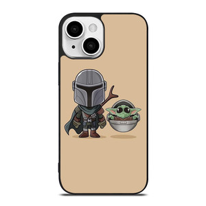 BABY YODA AND MANDALORIAN STAR WARS CUTE iPhone 13 Mini Case Cover