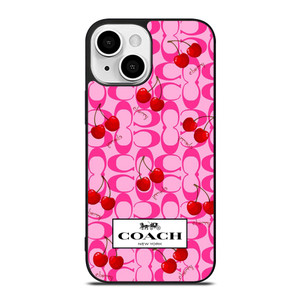 COACH NEW YORK LOGO CHERRY ICON iPhone 13 Mini Case Cover