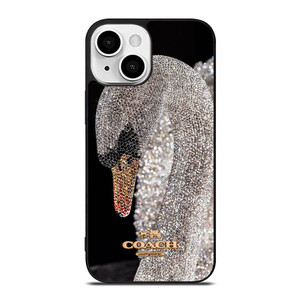 COACH NEW YORK LOGO DIAMOND SWAN iPhone 13 Mini Case Cover