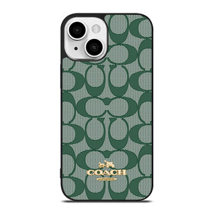 COACH NEW YORK LOGO GREEN ICONS iPhone 13 Mini Case Cover