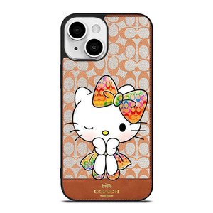 COACH NEW YORK LOGO HELLO KITTY iPhone 13 Mini Case Cover COACH NEW YORK LOGO HELLO KITTY iPhone 13 Mini Case Cover