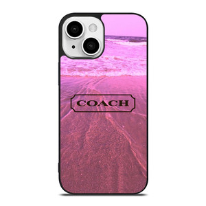 COACH NEW YORK LOGO PINK BEACH iPhone 13 Mini Case Cover COACH NEW YORK LOGO PINK BEACH iPhone 13 Mini Case Cover