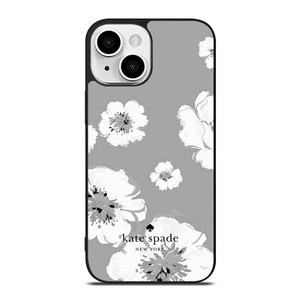 KATE SPADE NEW YORK LOGO FLORAL GRAY iPhone 13 Mini Case Cover