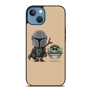 BABY YODA AND MANDALORIAN STAR WARS CUTE iPhone 13 Case Cover