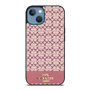 COACH NEW YORK LOGO PINK EMBLEM PATTERN iPhone 13 Case Cover