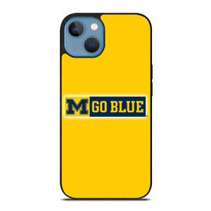 MICHIGAN WOLVERINES GO BLUE UNIVERSITY FOOTBALL LOGO iPhone 13 Case Cover