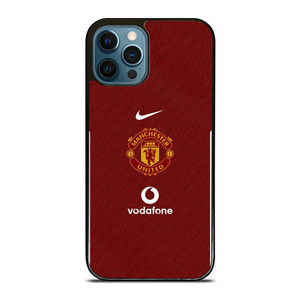 MANCHESTER UNITED FC LOGO FOOTBALL VODAFONE JERSEY iPhone 12 Pro Max Case Cover
