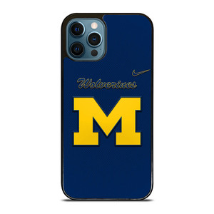 MICHIGAN WOLVERINES LOGO NIKE UNIVERSITY FOOTBALL iPhone 12 Pro Max Case Cover