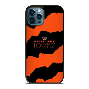 SEIZE THE DEY CINCINNATI BENGALS LOGO FOOTBALL TEAM iPhone 12 Pro Max Case Cover